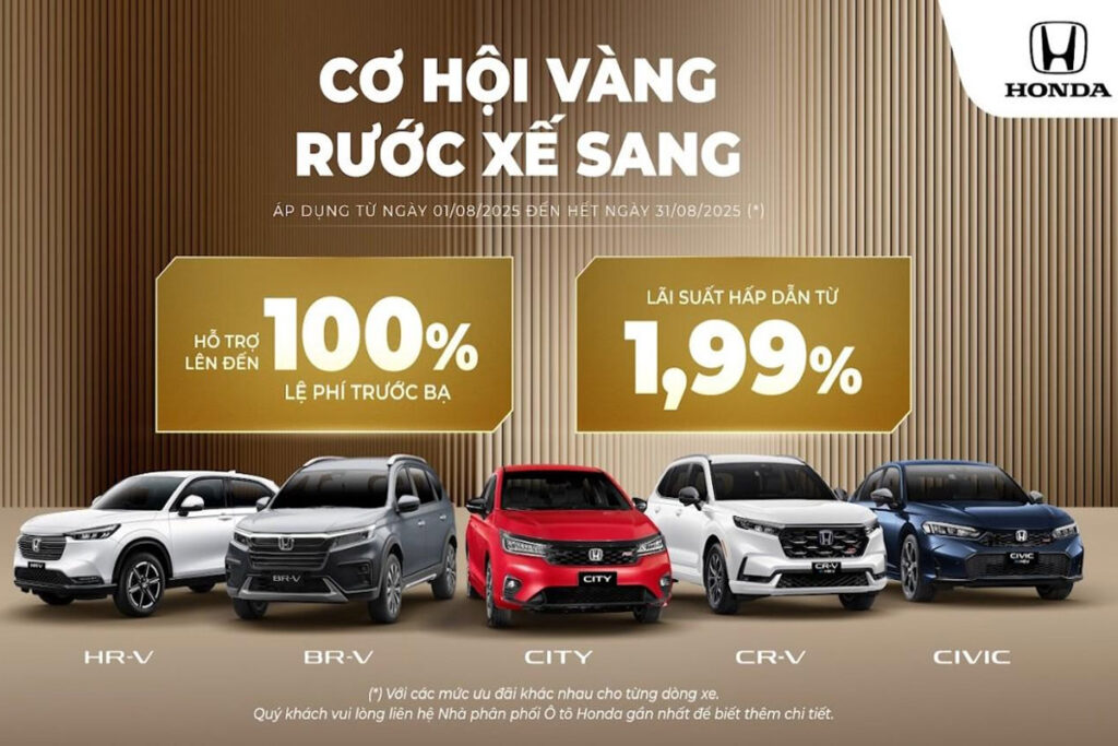 Honda An Giang ưu đãi lớn "Cơ Hội Vàng Rước Xế Sang"
