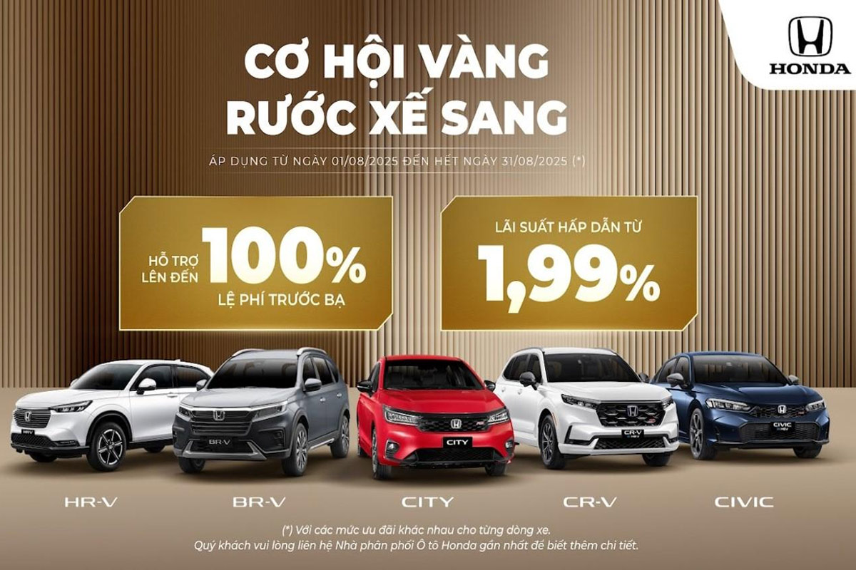 Honda An Giang ưu đãi lớn "Cơ Hội Vàng Rước Xế Sang"