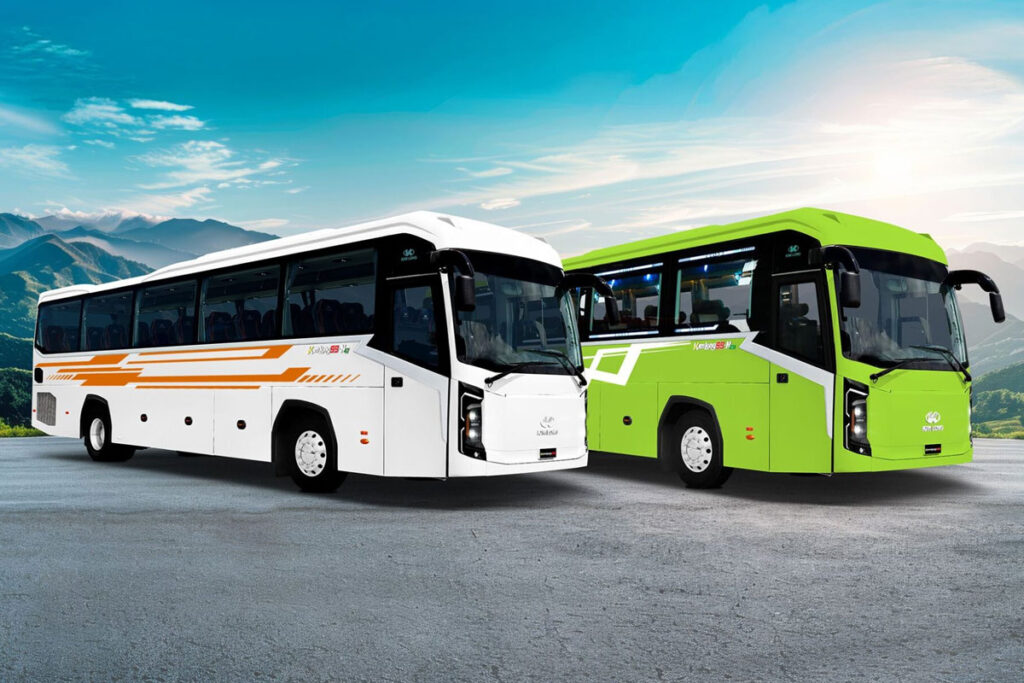 Xe khách Kim Long 99 N47 ngoại thất tổng thể An Giang