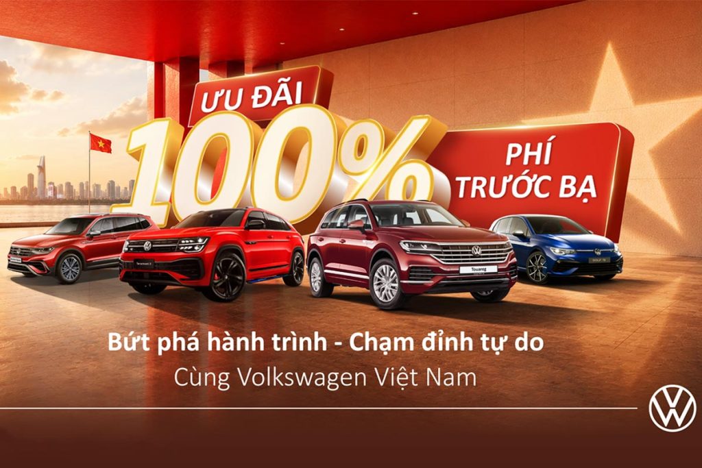 Volkswagen uu dai 100 phan tram le phi truoc ba thang 9/2026