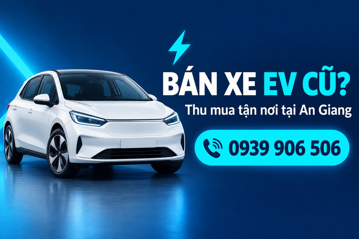 Banner thu mua xe điện cũ tận nơi tại An Giang, hotline 0939 906 506