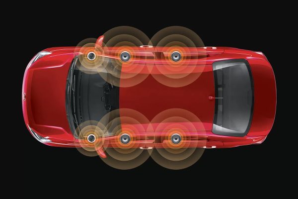 Kia Soluto nhìn từ trên cao với vị trí các loa